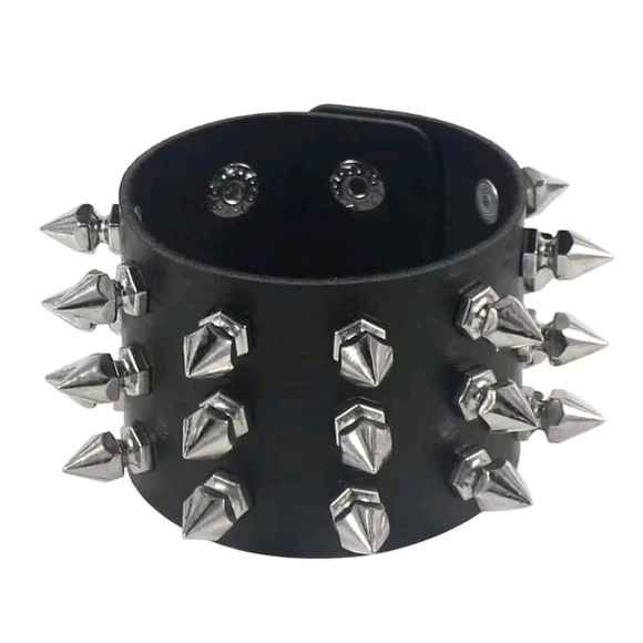 Anthropologie Other - Anthropologie Black and Silver Studded Bracelet